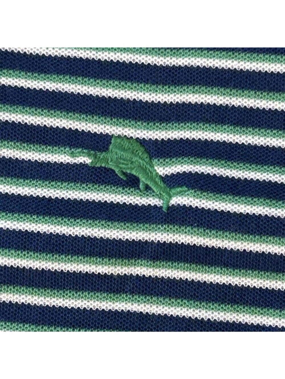 Tommy Bahama Polo Shirt Mens Large Blue Green Stripe IslandZone Marlin Golf - Picture 4 of 11